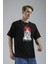 Senshi Önü ve Arkası Baskılı Erkek Oversize Tshirt 3