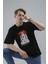 Senshi Önü ve Arkası Baskılı Erkek Oversize Tshirt 4