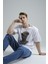 Michelangelo Heykel Baskılı Oversize Tshirt 1
