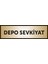Depo Sevkiyat Yazılı Kapı Levhası ,Yönlendirme Levhası ,Gold Renkli Aliminyum Levha 1