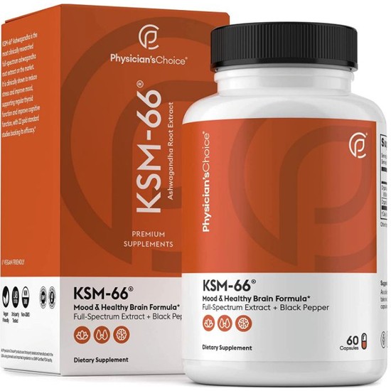 Physician's Choice Ksm66 1000MG 60 Capsul Black Pepper. USA Fiyatı