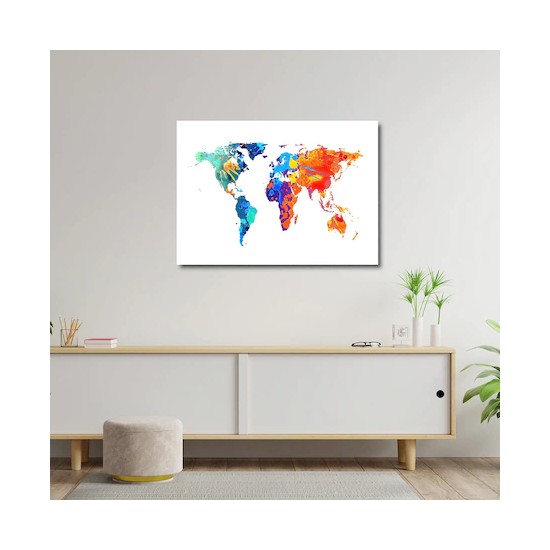 Art of Wall Artofwalldesign ''siluet Dünya Haritası'' Cam Fiyatı