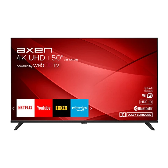Axen AX50FIL242 50 126 Ekran Uydu Alıcılı Ultra HD webOS Smart LED TV