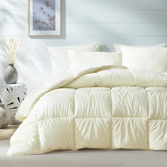 Yataş Bedding Macaron Çift Kişilik Yorgan - Yastık Set - Sarı
