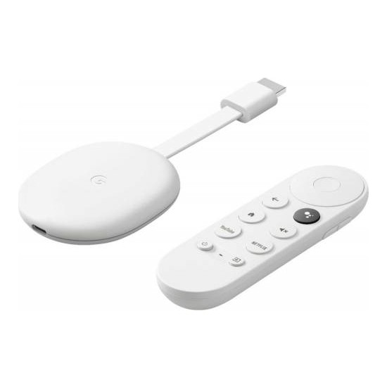 Google Chromecast 4K Kumandalı Beyaz 2022 Yeni Ürün