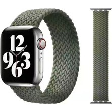 Desingshop  Apple Watch Uyumlu 5 42 mm Örgü Solo Loop Kordon Kayış Medium: 14,7 cm Yeşil