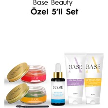 Base Nemlendirici & Serum & Dd Cream & Dudak Balm & Kaş Wax  Özel 5 Li Set