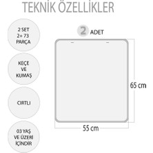 Tox 2 Set - 73 Parça Tox Takvimi ve Renkleri Öğreniyorum  Keçe Cırtlı Duvar Panoları , Eğitici Oyuncak