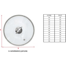 Uğurlu Glass Tencere Cam Kapak 14 cm