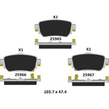 Kale Arka Fren Balatası Renault Kadjar Koleos / Nissan Qashqai X-Trail Uyumlu 25965 151 05 Ans KD13 Oem D40604EA0A 440606633R 440605889R 440606633R