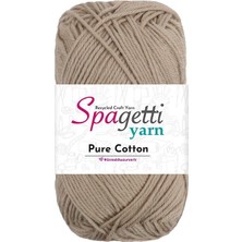 Spagetti Yarn Pure Cotton Bej El Örgü Ipliği