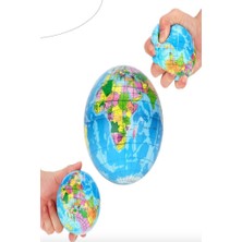 Easyso Dünya Görselli Yumuşak Stres Topu 12 Adet