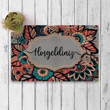 Vagonik Otantik Desenli Hoşgeldiniz Dijital Baskılı 50X70CM Dekoratif Çok Amaçlı Iç ve Dış Kapı Paspası