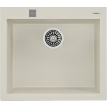 Teka FORSQUARE 50.40 TG BRIGHT CREAM Ankastre Kumanda Sifonlu Granit Eviye Krem 50 cm 115230008