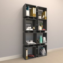 Rafkestir Ozy Suntalam Kitaplık ( 86 x 178 cm ) Antrasit ( Mat )