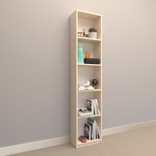 Rafkestir Asya Suntalam Kitaplık  ( 40 x 180 cm ) Krem ( Mat )