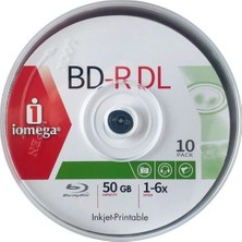 Iomega Bd-R Printable 50 Gb. 10'lu Cakebox