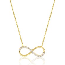 Lilarote Sonsuzluk Topçuklu Altın Kolye