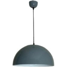 Rsylight  Retro Gri Metal Dekoratif Tekli Kafe Mutfak Aydınlatma Avize Çap:40 cm