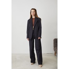 Lime Moda Palazzo Takım-Koyu Lacivert