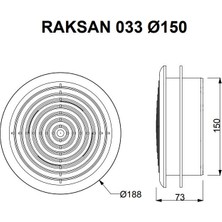 Raksan 033 Yuvarlak Anemostad