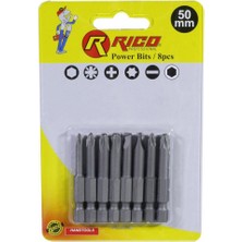 Rico 8 Parça Düz-Yıldız Bits Uç Seti 50 mm