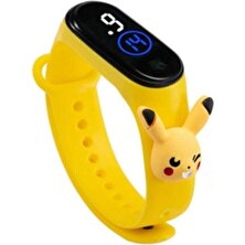 Schulzz Pokemon Pikachu Su Geçirmez Elektronik Led Çocuk Saati Saat Kutusunda Hediye Paketi