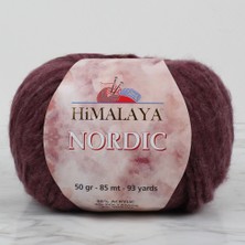 Himalaya Nordic Benekli Bordo El Örgü Ipi -76805