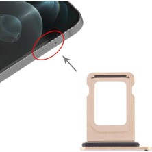 Telefon Kulübesi IPhone 12 Pro Uyumlu Sim Kapağı Tepsisi Gold