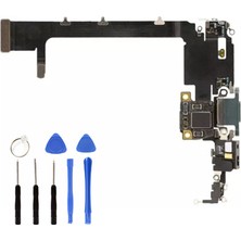 Telefon Kulübesi IPhone 11 Uyumlu Şarj Bordu Tamir Seti Hediye !!! Black