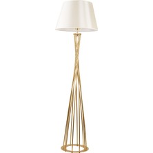 Mylights  Retro Lambader Köşe Lambası Mat Gold Krem Başlık  45CM  Başlık