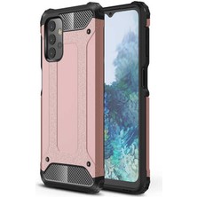 kilifone - Samsung Galaxy A13 4G - Kılıf Çift Katman Zırh Tank Crash Military Kapak - Rose Gold - T21221