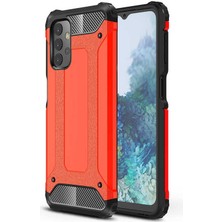 kilifone - Samsung Galaxy A13 4G - Kılıf Çift Katman Zırh Tank Crash Military Kapak - Kırmızı - T21221
