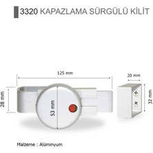 Eym Compact Kabinler Için Alüminyum Kapazlama Sürgülü Kilit