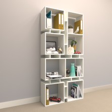 Rafkestir Ozy Suntalam Kitaplık ( 86 x 178 cm ) Beyaz ( Mat )