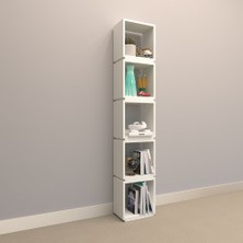 Rafkestir Periskop Suntalam Kitaplık ( 32 x 167 cm ) Beyaz ( Mat )