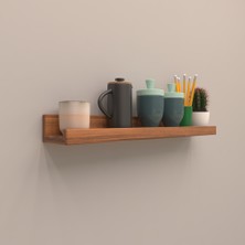 Rafkestir Setli Duvar Rafı 40 cm  Hareli Ceviz (Mat)