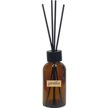 Paradise 100  ml Amber Renk Şişe Siyah Bambu Çubuk Lavanta Kokusu Oda ve Oto Parfümü