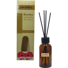 Paradise 100  ml Amber Renk Şişe Siyah Bambu Çubuk Dağ Esintisi Kokusu Oda ve Oto Parfümü