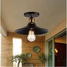 Riolight  Retro Tekli Metal Tavan Avizesi Şapka Çapı: 28CM