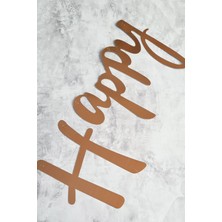 Pekshop Happy Birthday Rose Gold Doğum Günü Banner Kaligrafi Banner Yazı Rose Gold