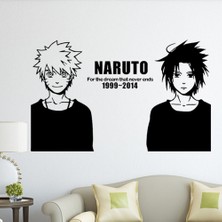 Allfun Uzumaki Naruto Uchiha Sasuke Duvar Çıkartmaları Kendinden Yapışkanlı Anime Karikatür Ev Dekorasyonu 35 x 56 cm (Yurt Dışından)