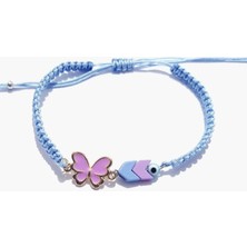 Funny Takı Nazar Boncuklu Hematit Taşlı Minik Kelebek Bileklik