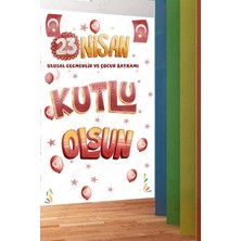 Msticker 23 Nisan Okul Kreş Cam Duvar Süslemesi Stiker Seti