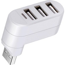 Yeajion Maikou Rotatable 3 Bağlantı Noktası USB 3.0 2 USB 2.0 Adaptör Ayrıştırıcı Beyaz (Yurt Dışından)