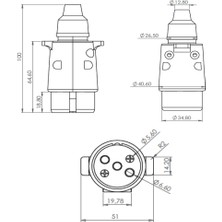 Allestock Römork Fişi - 5 Pin