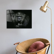 Decorita Hayvanlar | Cam Tablo | Goril - Yatay Görünüm | 30cm x 40cm
