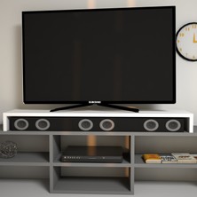 Emkawood Carry Beyaz Monitör Yükseltici Soundbar Stand