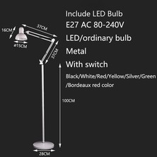 SLD Modern Nordic Minimalist Ferforje Ayarlanabilir Kat Lambası E27 220 V Işıkları Kırmızı (Yurt Dışından)