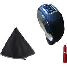 Moda Peugeot 407 Deri Kaplama Krom Spor Vites Topuzu ve Körüğü